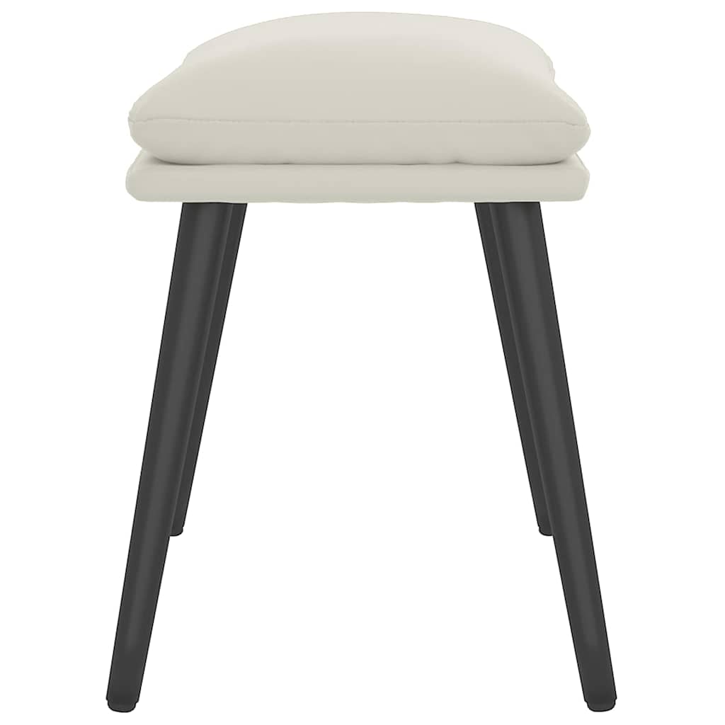 vidaXL Υποπόδιο Κρεμ 45x29,5x35 εκ. Βελούδινο