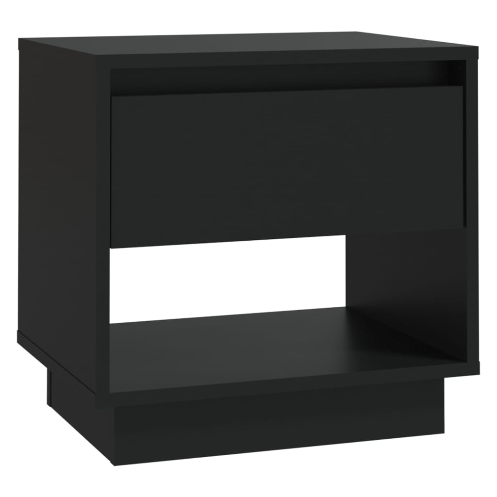 vidaXL Κομοδίνο Μαύρο 45 x 34 x 44 εκ. από Μοριοσανίδα