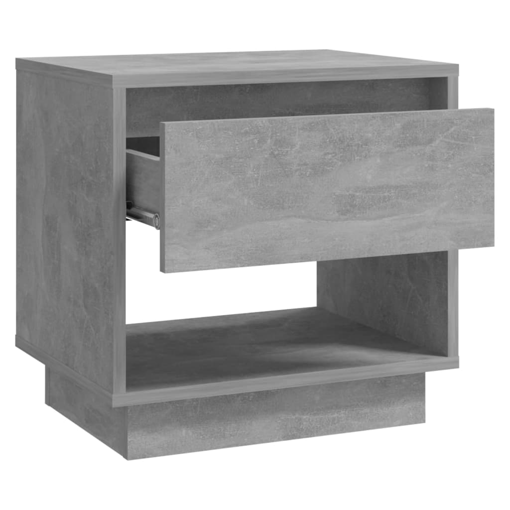 vidaXL Κομοδίνο Γκρι Σκυρ. 45x34x44 εκ. από Επεξεργασμένο Ξύλο
