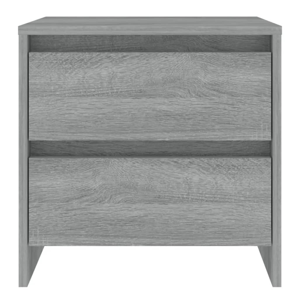 vidaXL Κομοδίνα 2 τεμ. Γκρι Sonoma 45 x 34,5 x 44,5 εκ. Μοριοσανίδα