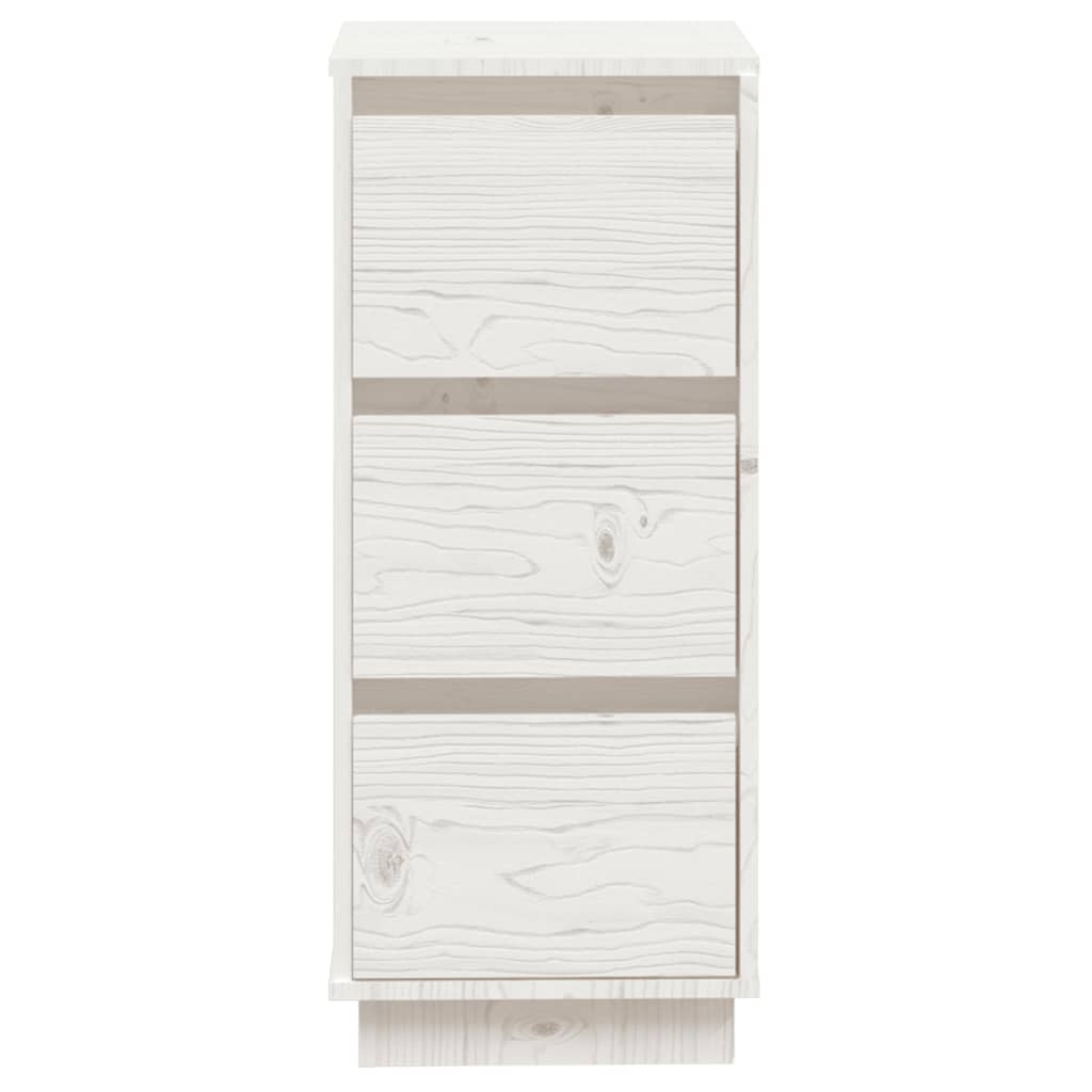 vidaXL Συρταριέρες 2 τεμ. Λευκές 32x34x75 εκ. από Μασίφ Ξύλο Πεύκου