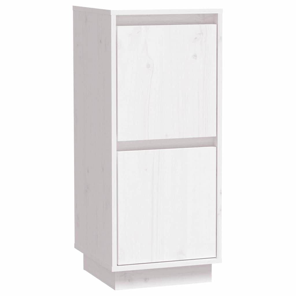 vidaXL Ντουλάπια 2 τεμ. Λευκά 31,5 x 34 x 75 εκ. από Μασίφ Ξύλο Πεύκου