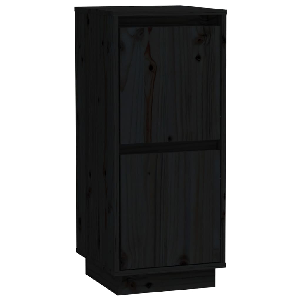 vidaXL Ντουλάπια 2 τεμ. Μαύρα 31,5 x 34 x 75 εκ. από Μασίφ Ξύλο Πεύκου