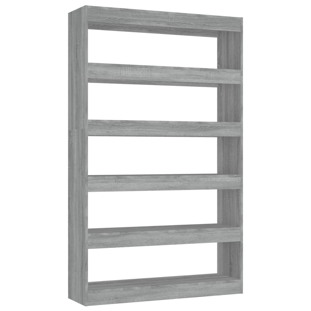 vidaXL Βιβλιοθήκη/Διαχωριστικό Χώρου Γκρι Sonoma 100x30x166 εκ.
