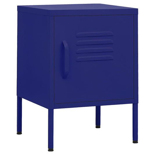 vidaXL Κομοδίνα 2 τεμ. Ναυτικό Μπλε 35 x 35 x 51 εκ. Ατσάλινα