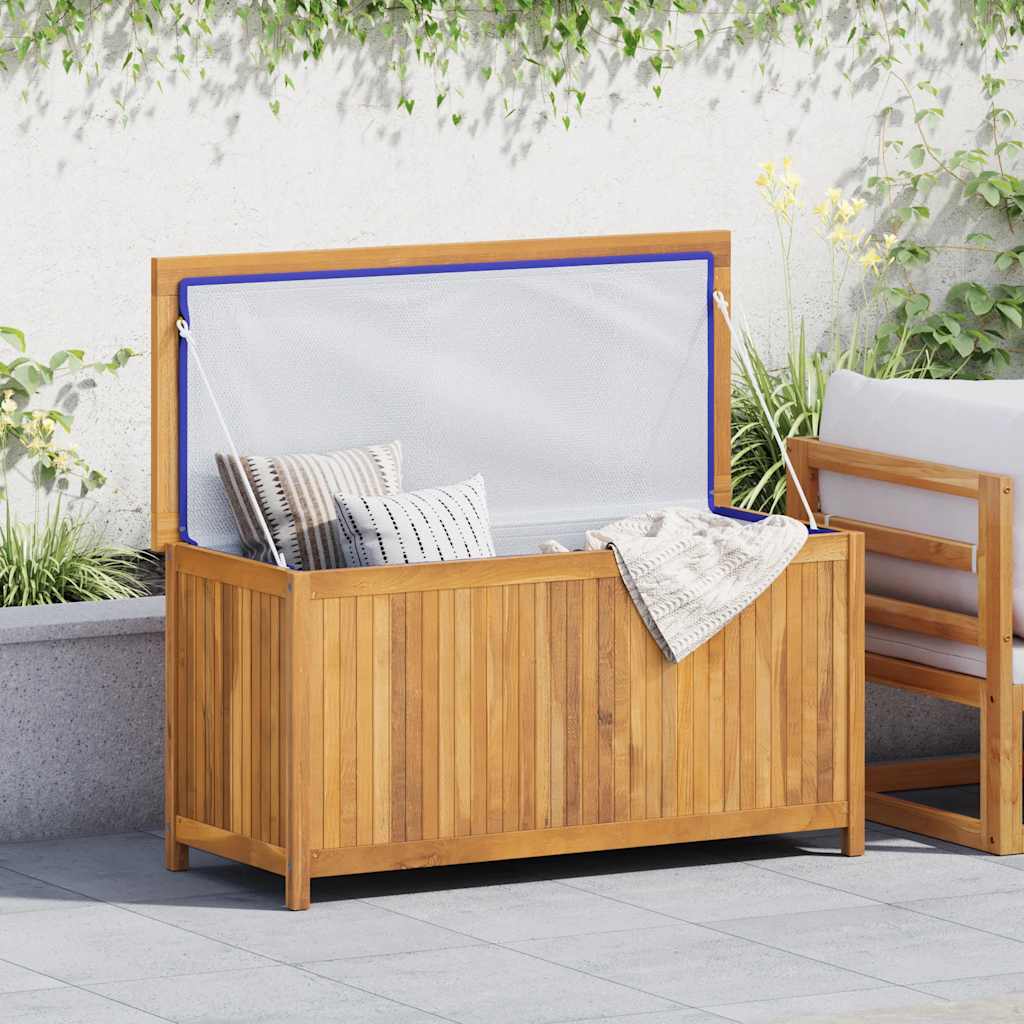 vidaXL Μπαούλο Κήπου 114 x 50 x 58 εκ. από Μασίφ Ξύλο Teak