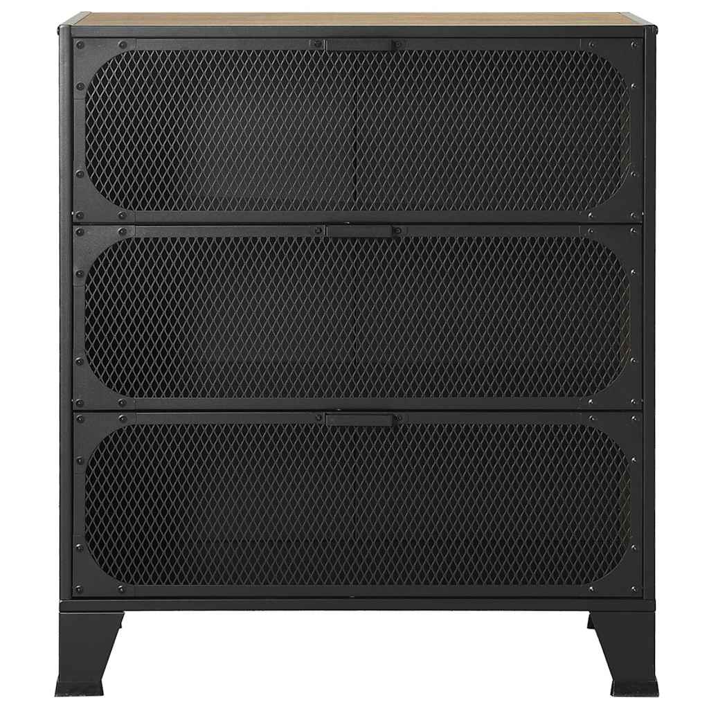 vidaXL Ντουλάπια Αποθήκευσης 2 τεμ Ρουστίκ Καφέ 72x36x82εκ Μέταλλο/MDF