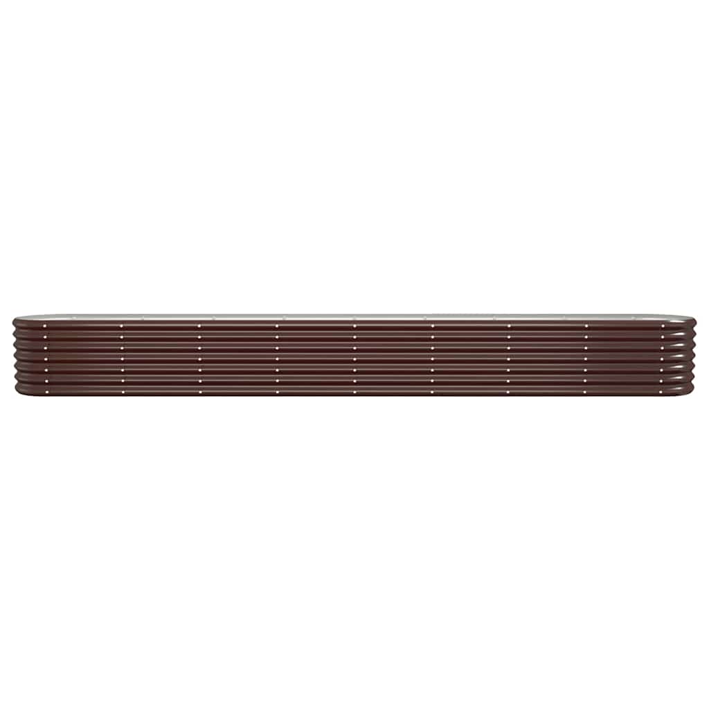vidaXL Ζαρντινιέρα Καφέ 332x40x36 εκ. Γαλβανισμένος χάλυβας