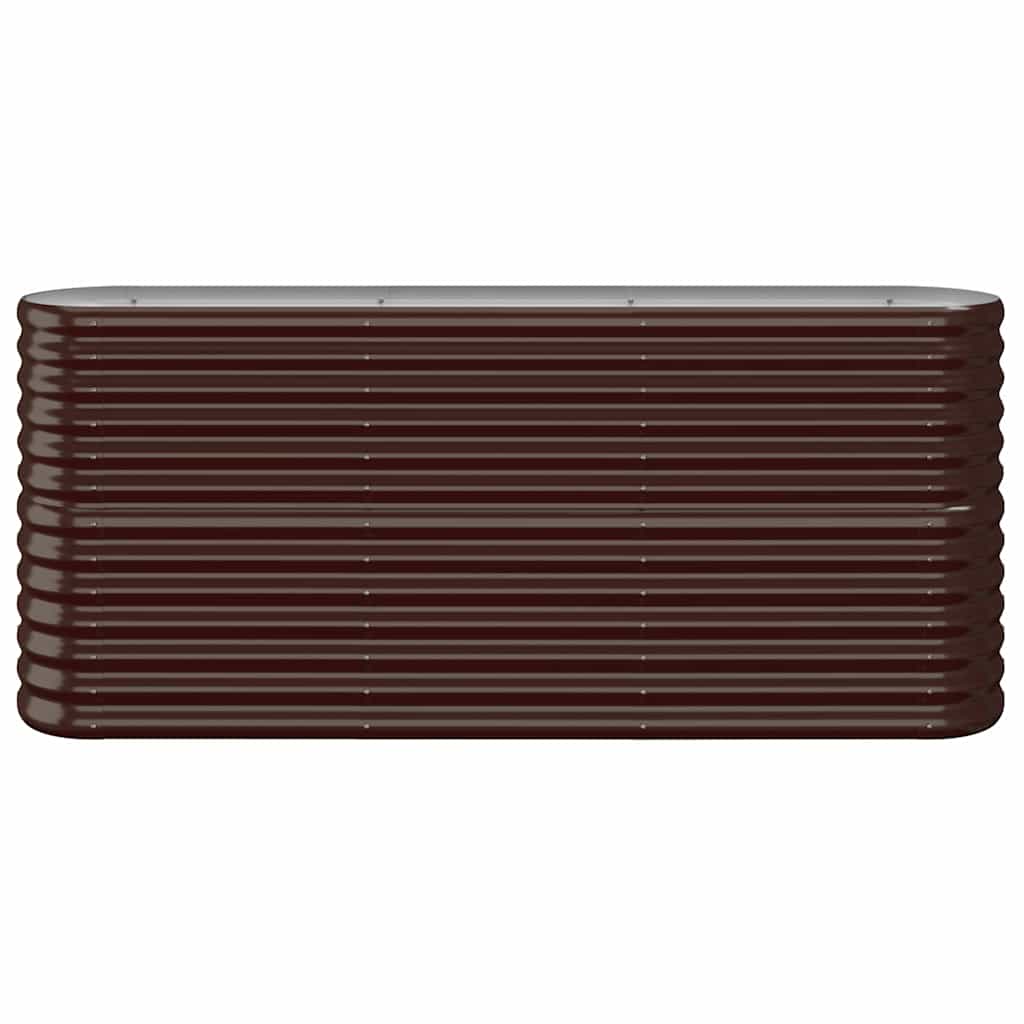 vidaXL Ζαρντινιέρα Καφέ 152x40x68 εκ. Γαλβανισμένος χάλυβας