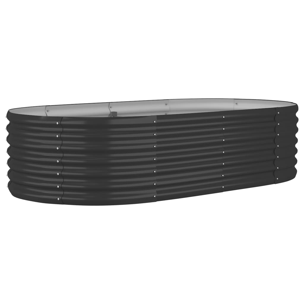 vidaXL Ζαρντινιέρα Ανθρακί 152x80x36 εκ Ατσάλι με Ηλεκτρ. Βαφή Πούδρας