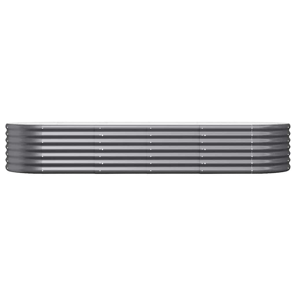 vidaXL Ζαρντινιέρα Ανθρακί 224x80x36 εκ Γαλβανισμένος χάλυβας