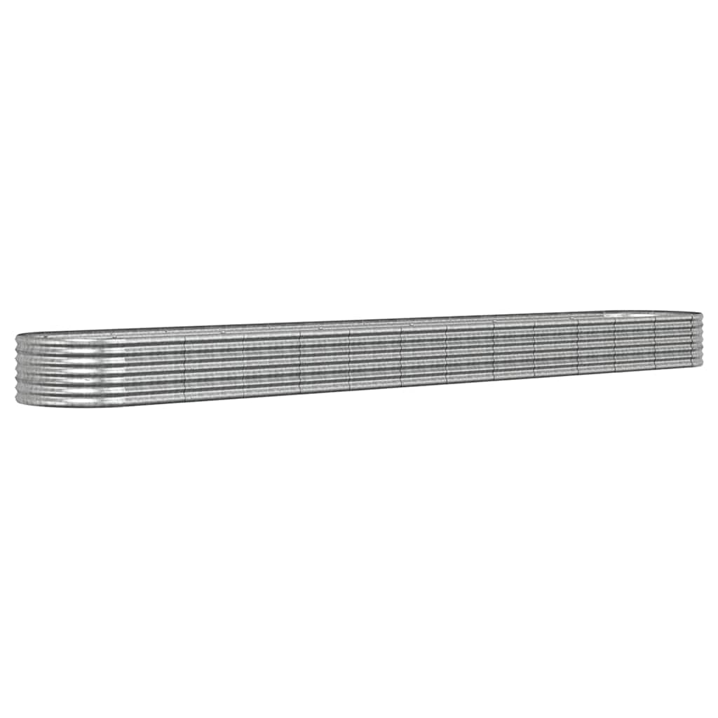 vidaXL Ζαρντινιέρα Ασημί 512x80x36 εκ. Γαλβανισμένος χάλυβας