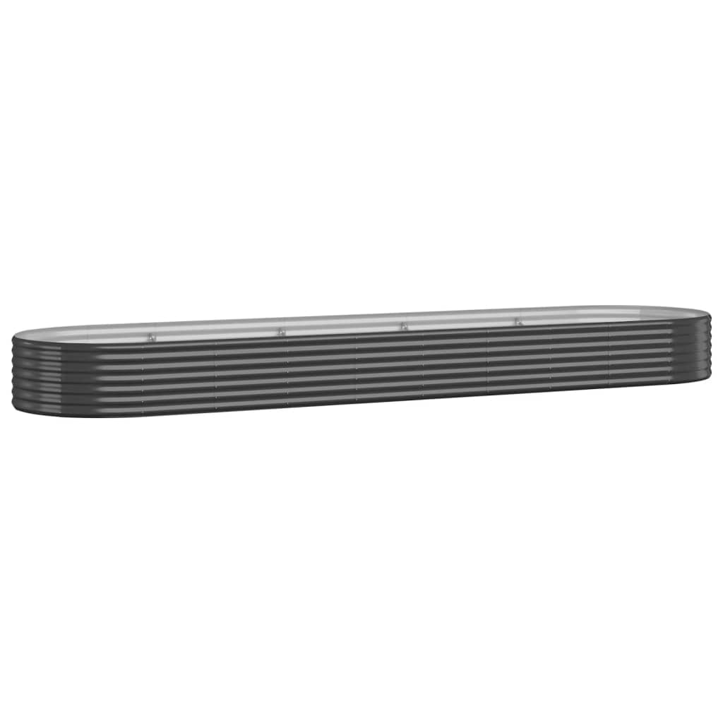 vidaXL Ζαρντινιέρα Ανθρακί 396x100x36εκ Ατσάλι με Ηλεκτρ. Βαφή Πούδρας