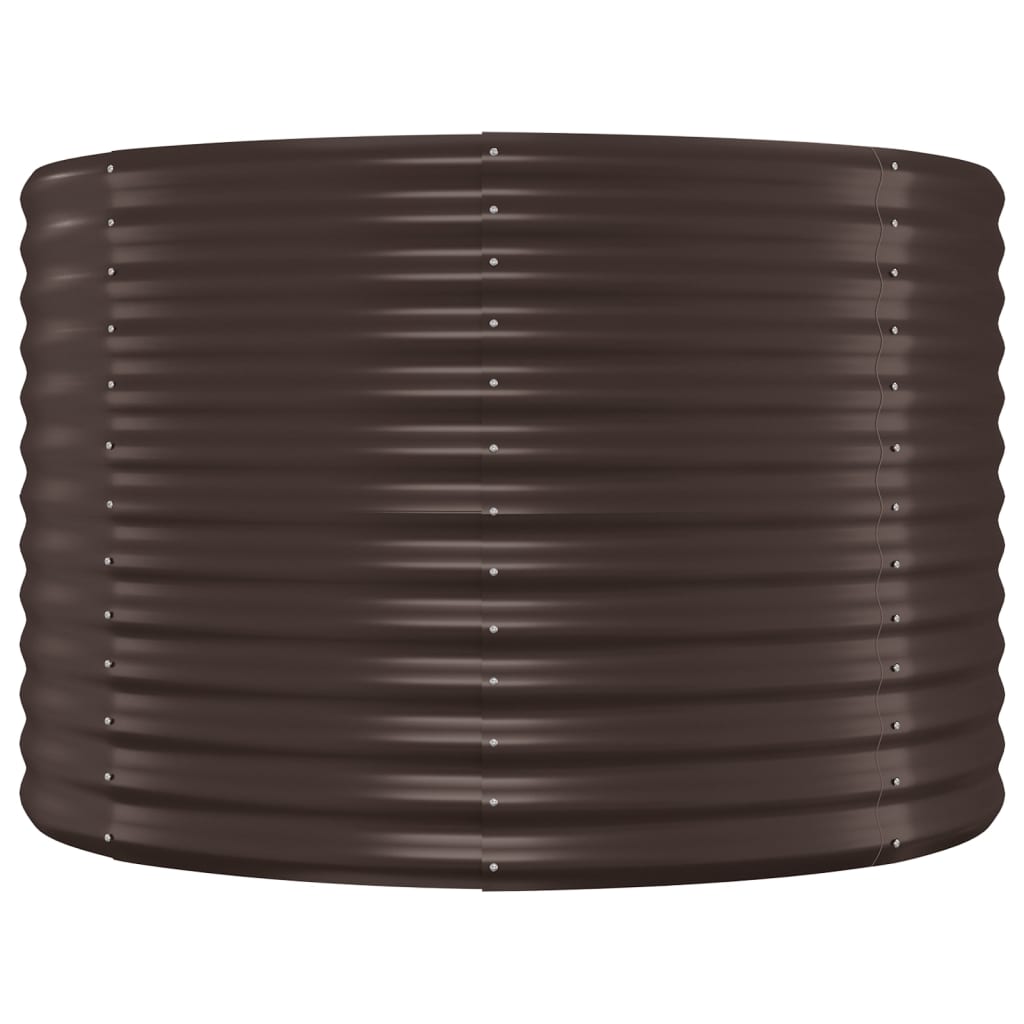 vidaXL Ζαρντινιέρα Καφέ 249x100x68εκ Ατσάλι με Ηλεκτρ. Βαφή Πούδρας