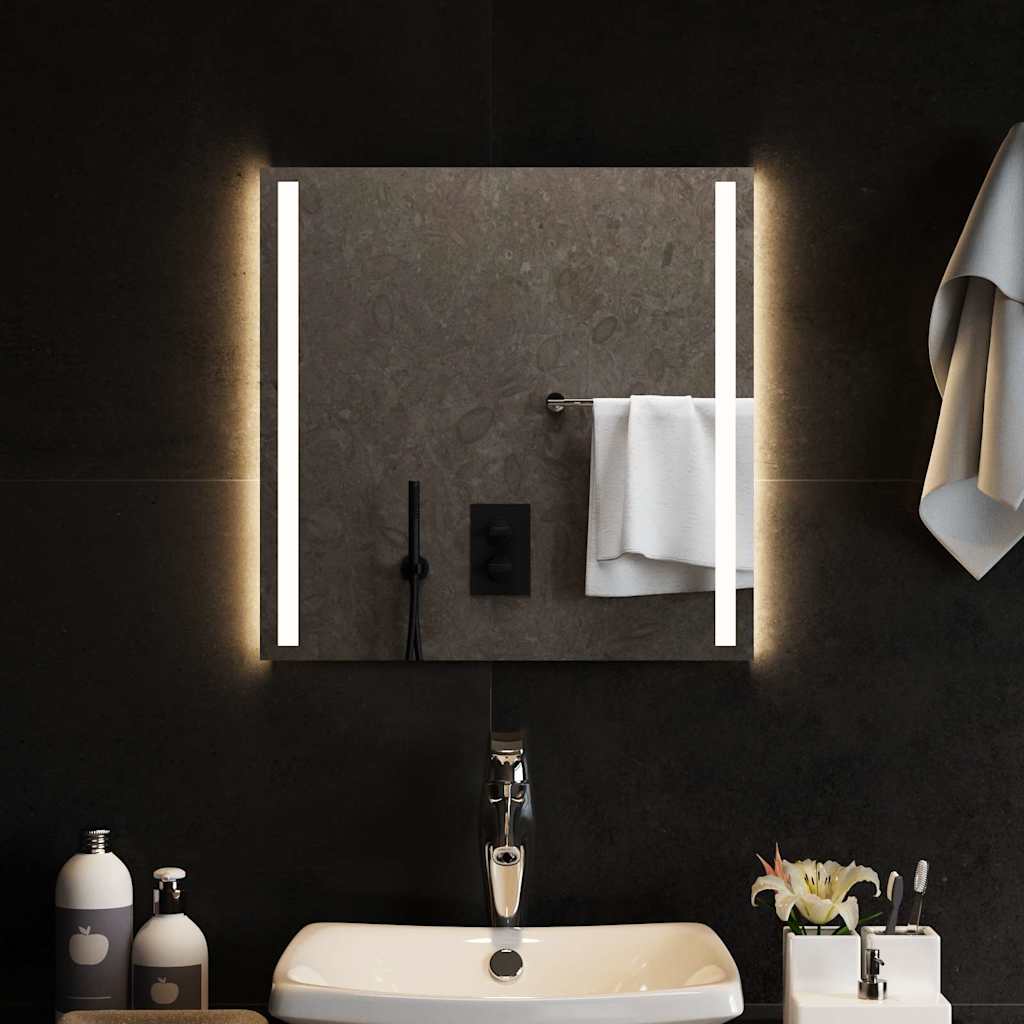 vidaXL Καθρέφτης Μπάνιου με LED 50x50 εκ.