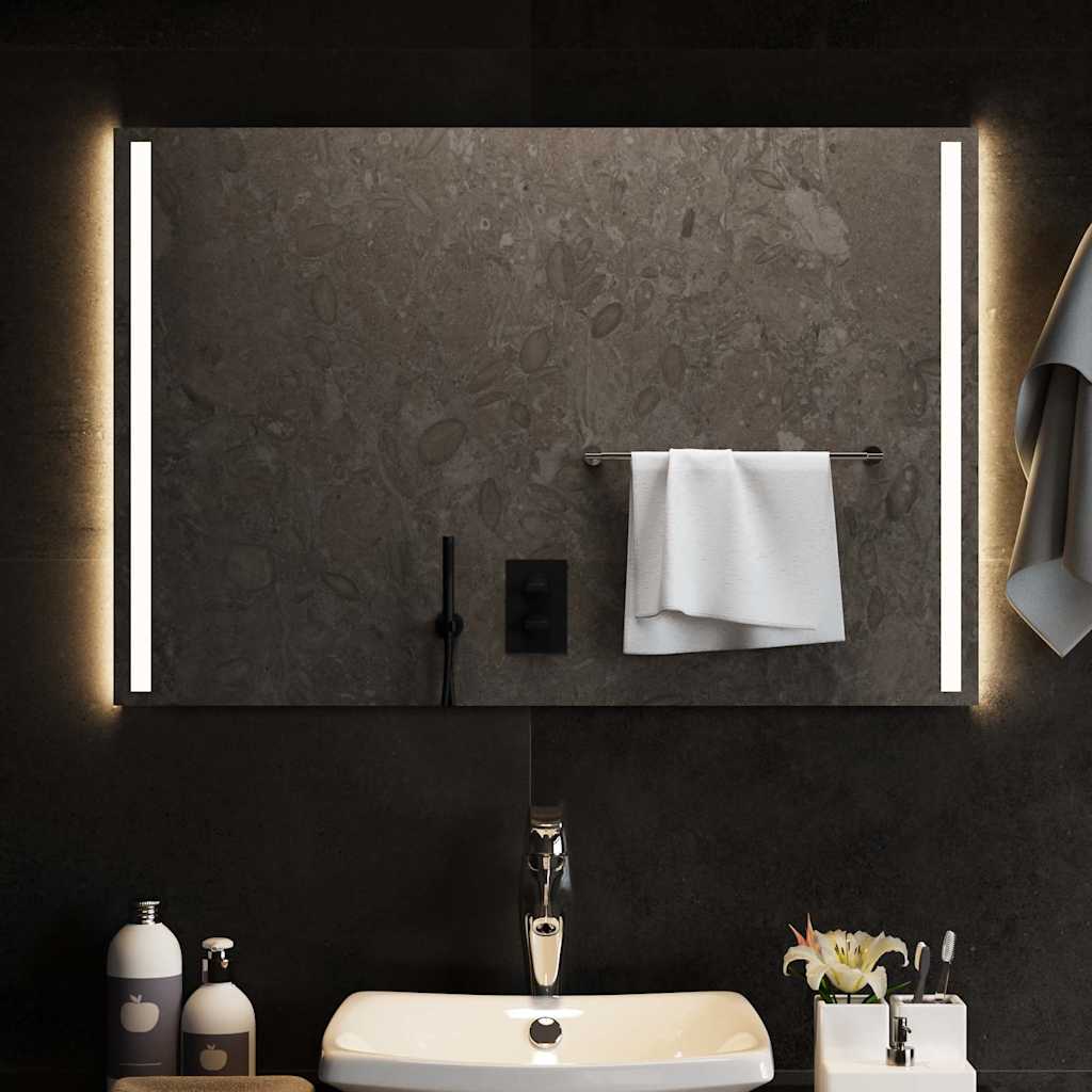 vidaXL Καθρέφτης Μπάνιου με LED 90x60 εκ.