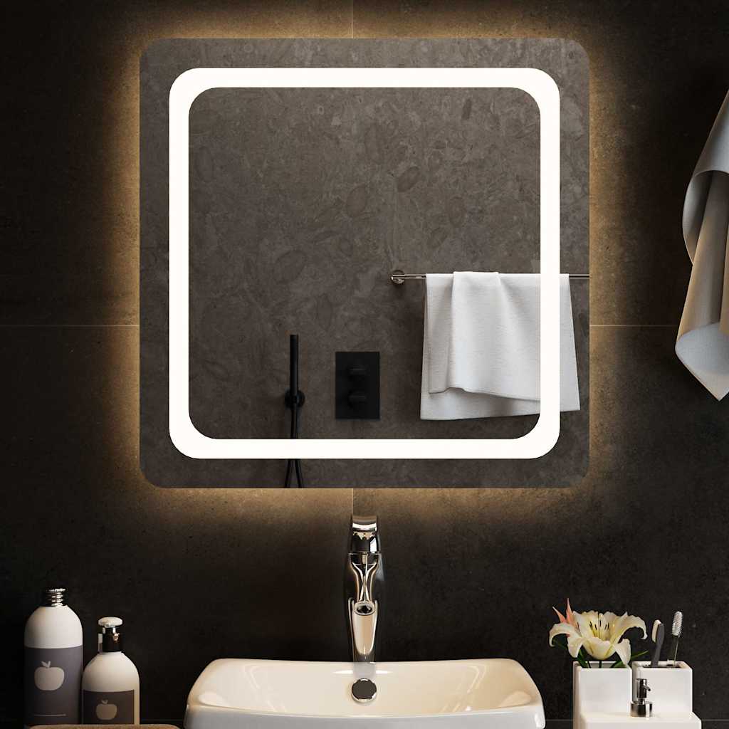 vidaXL Καθρέφτης Μπάνιου με LED 60x60 εκ.