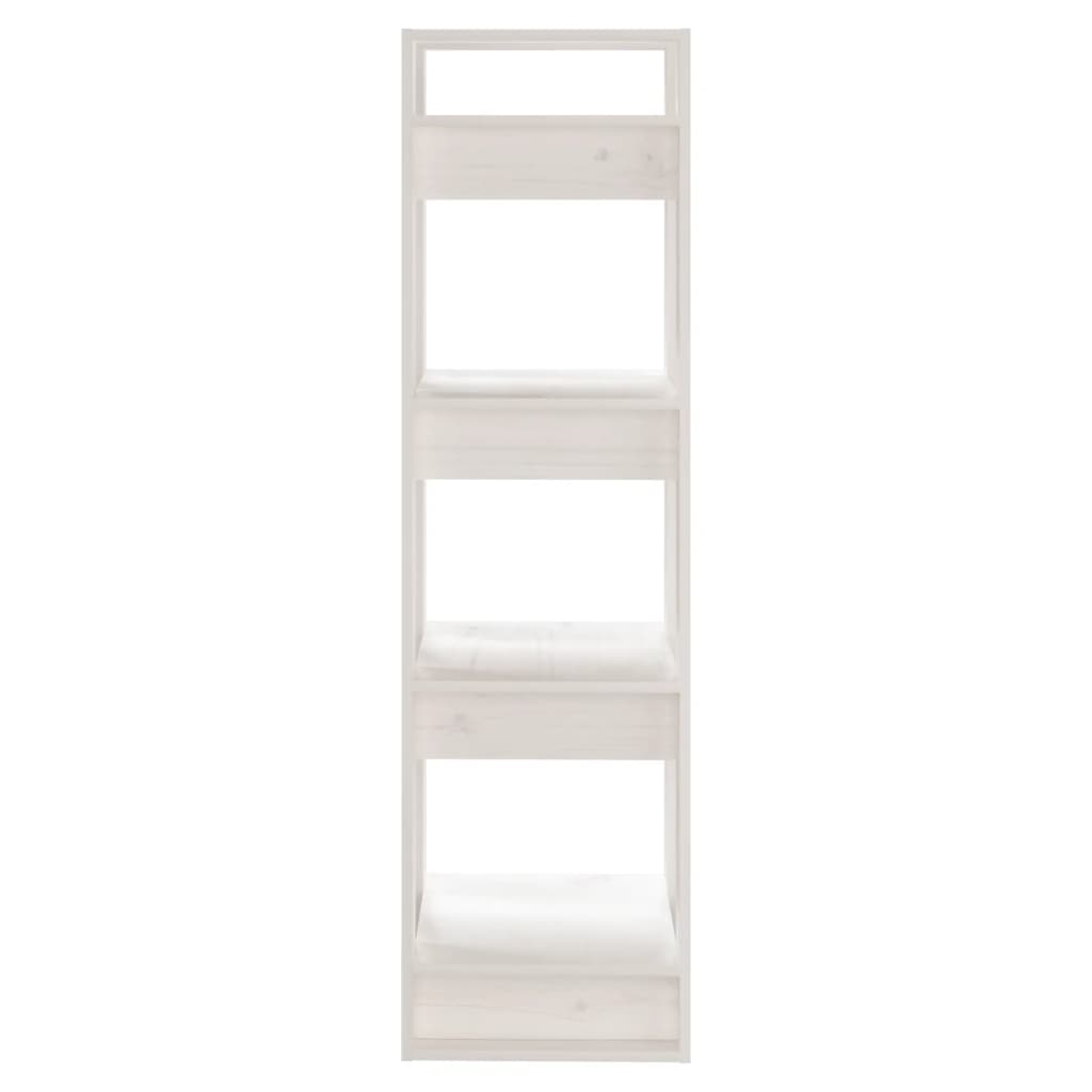 vidaXL Βιβλιοθήκη/Διαχωριστικό Χώρου Λευκό 41x35x125 εκ. Μασίφ Πεύκο