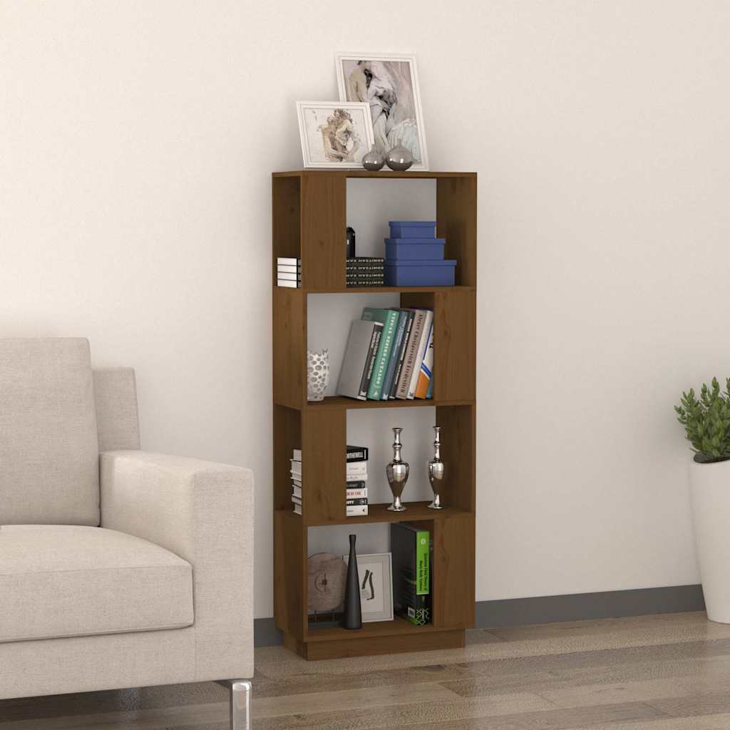 vidaXL Βιβλιοθήκη/Διαχωριστικό Χώρου Μελί 51x25x132 εκ. Μασίφ Πεύκο