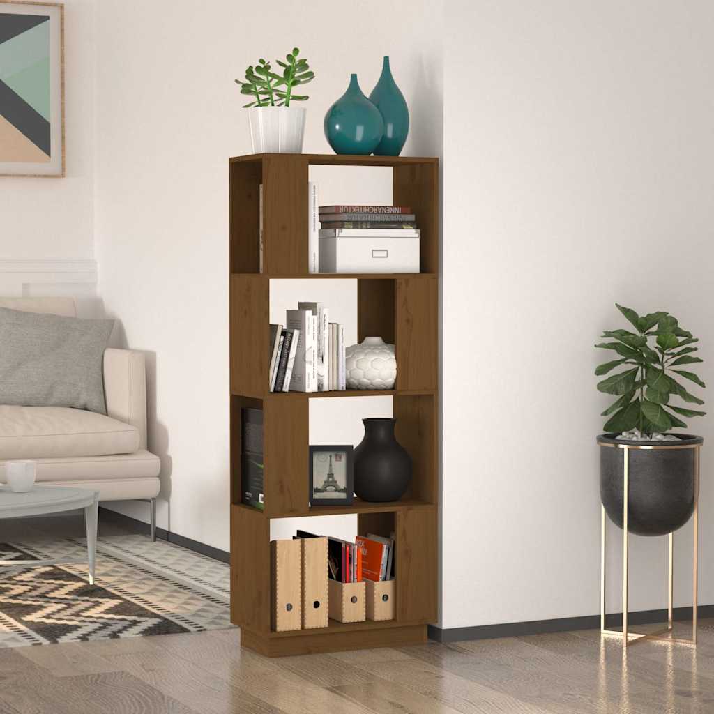 vidaXL Βιβλιοθήκη/Διαχωριστικό Χώρου Μελί 51x25x132 εκ. Μασίφ Πεύκο