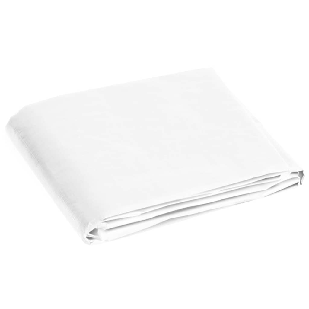 vidaXL Μουσαμάς Λευκός 180 γρ./μ.² 6x12 μ. από HDPE