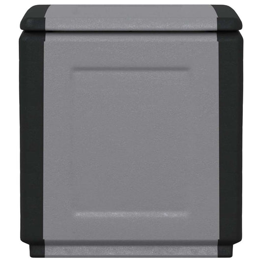 vidaXL Μπαούλο Αποθήκευσης Κήπου 54x53x57 εκ. Σκ. Γκρι/Μαύρο 130 Λίτρα