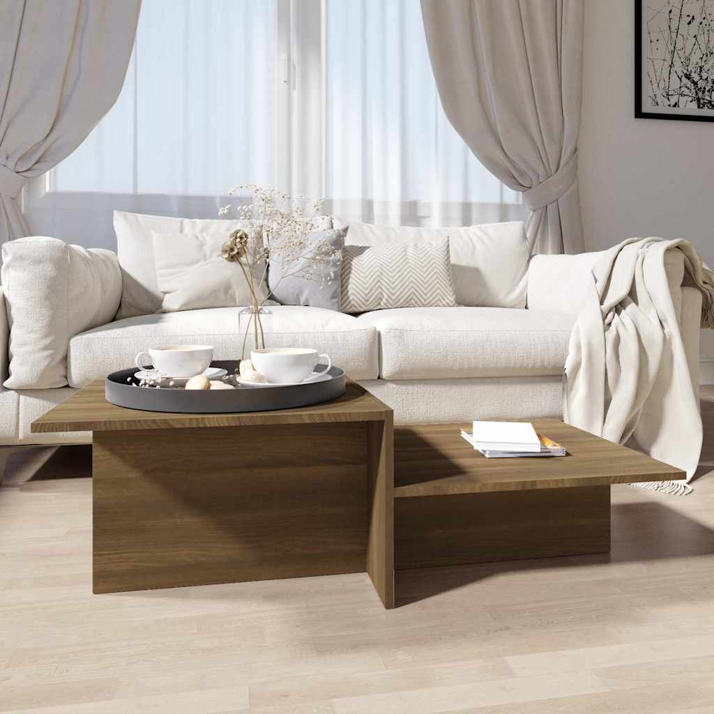 vidaXL Τραπεζάκι Σαλονιού Καφέ Δρυς 111,5x50x33 εκ. Επεξεργασμένο Ξύλο