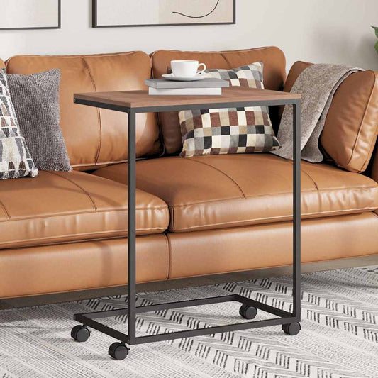 vidaXL Βοηθητικό Τραπέζι με Ρόδες Μαύρο 55 x 35 x 70 εκ. Επεξ. Ξύλο