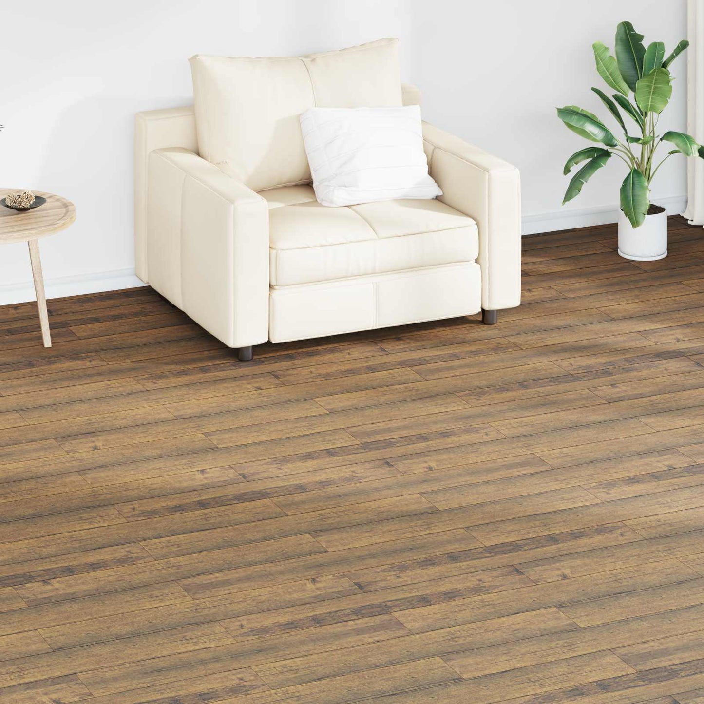 vidaXL Πλάκες Δαπέδου 18 pcs Καρυδιά Καφέ 2,51 m² PVC