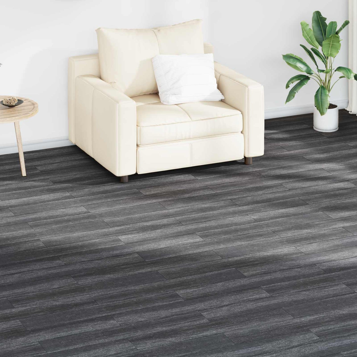vidaXL Πλάκες Δαπέδου 18 pcs Μαύρο και Λευκό 2,51 m² PVC