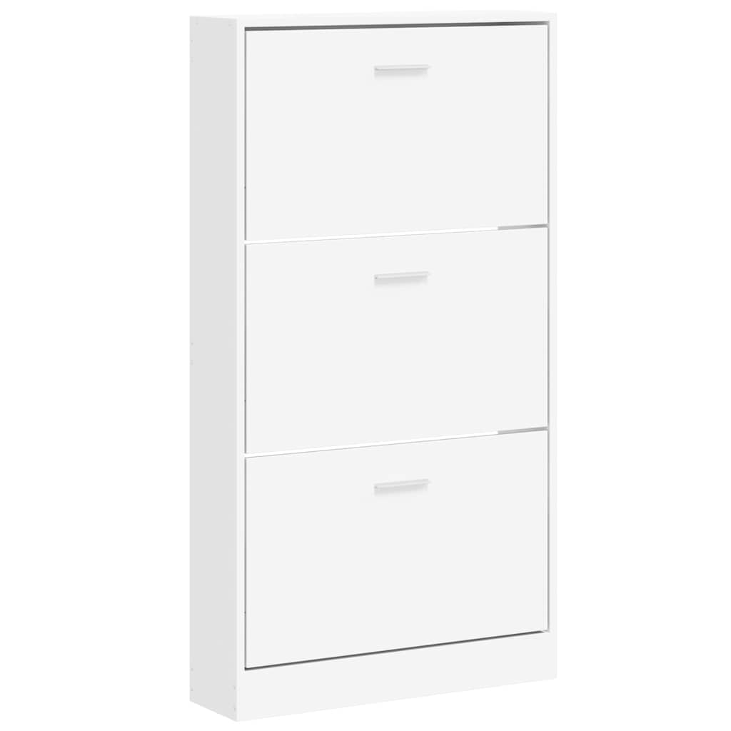 vidaXL Παπουτσοθήκη Λευκή 59x17x108 εκ. από Τεχνητό Ξύλο