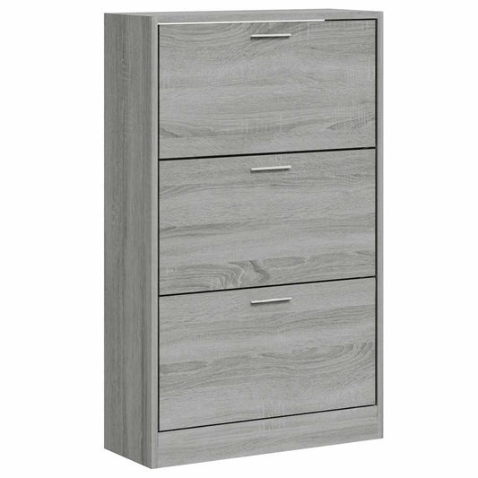 vidaXL Παπουτσοθήκη Γκρι Sonoma 63x24x103 εκ. από Επεξεργασμένο Ξύλο