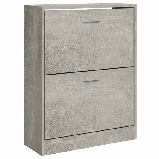 vidaXL Παπουτσοθήκη Γκρι Σκυροδέματος 63x24x81 εκ. Επεξεργασμένο Ξύλο