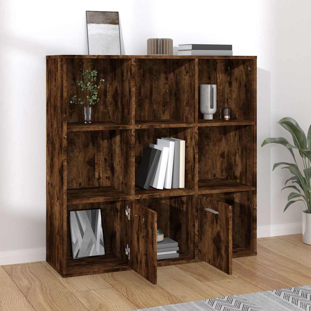 vidaXL Βιβλιοθήκη Καπνιστή Δρυς 98 x 30 x 98 εκ.