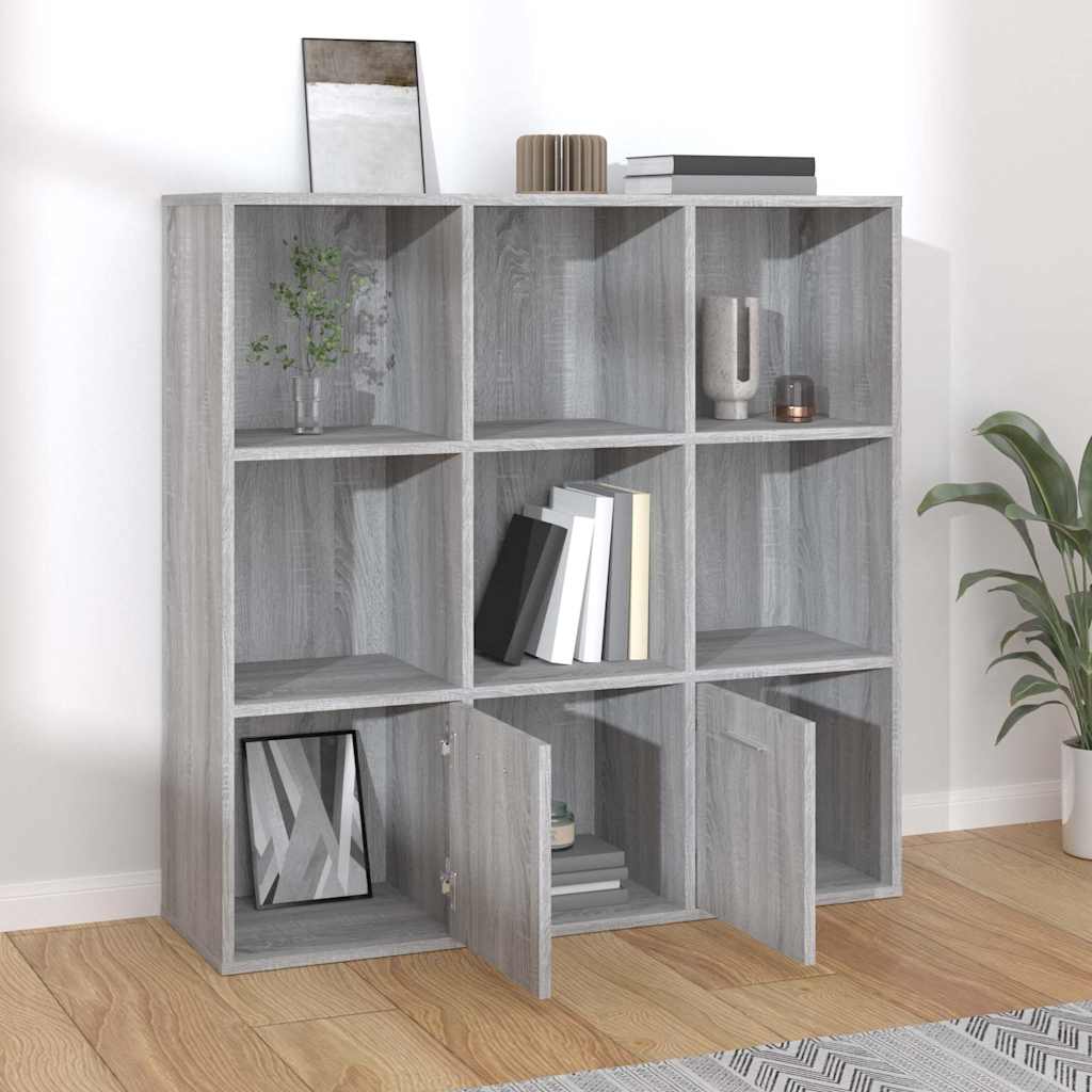 vidaXL Βιβλιοθήκη Γκρι Sonoma 98 x 30 x 98 εκ.