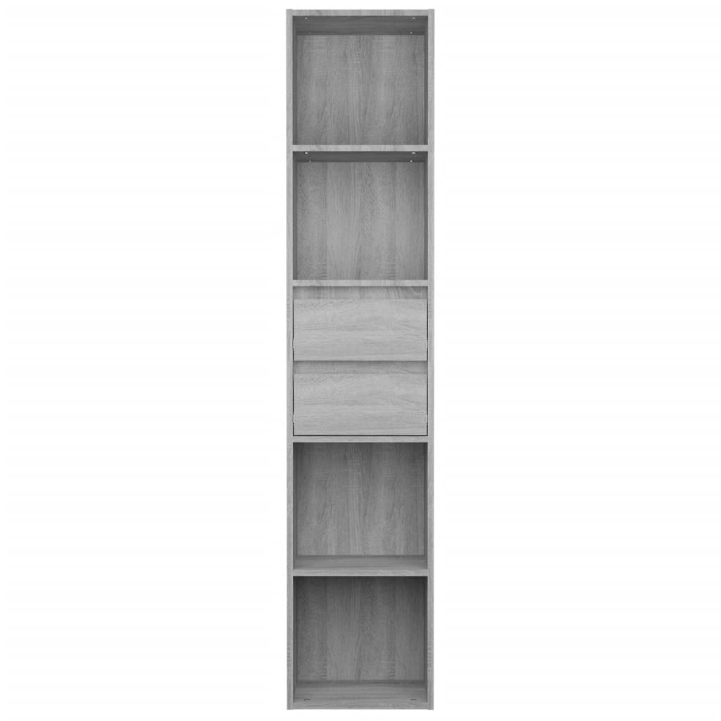 vidaXL Βιβλιοθήκη Γκρι Sonoma 36 x 30 x 171 εκ. από Επεξεργασμένο Ξύλο