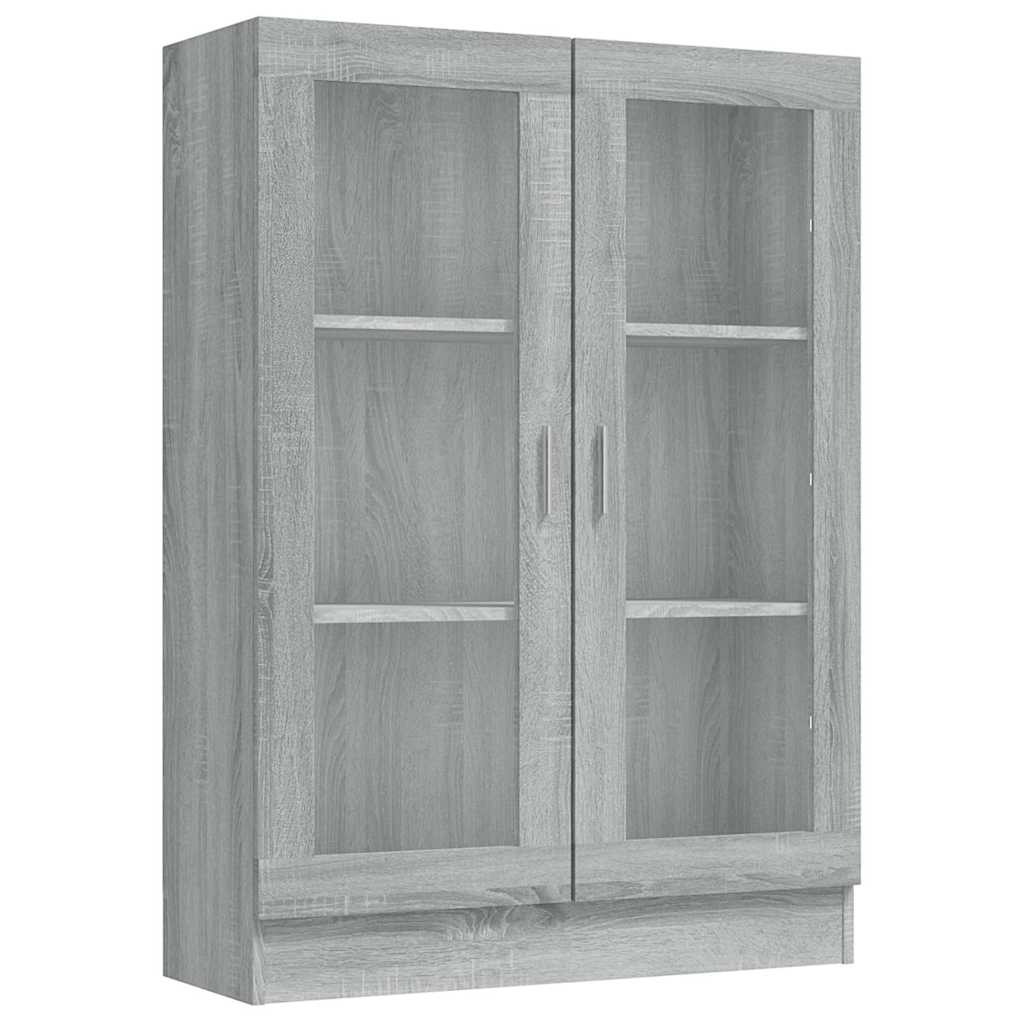 vidaXL Βιτρίνα Γκρι Sonoma 82,5 x 30,5 x 115 εκ. Επεξεργασμένο Ξύλο