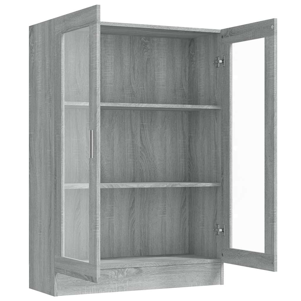 vidaXL Βιτρίνα Γκρι Sonoma 82,5 x 30,5 x 115 εκ. Επεξεργασμένο Ξύλο