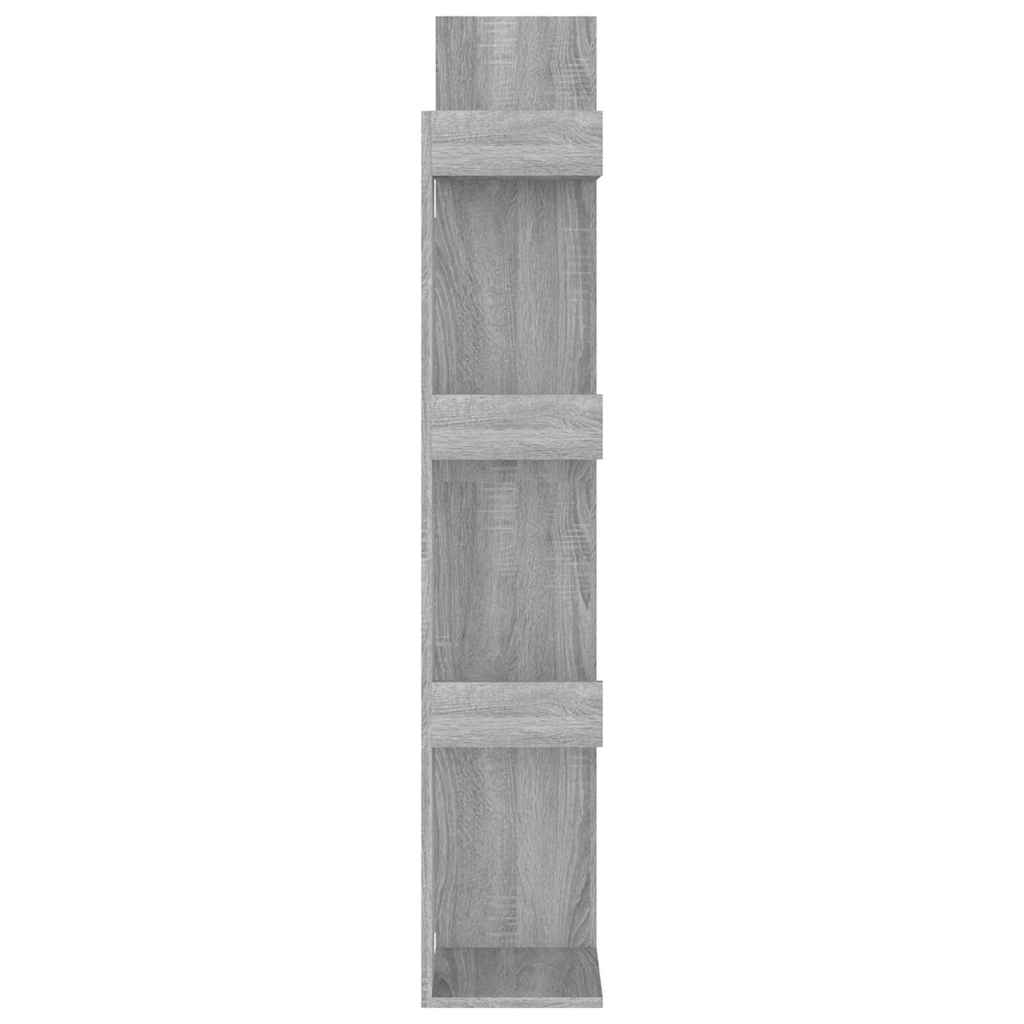 vidaXL Βιβλιοθήκη Γκρι Sonoma 48x25,5x140 εκ. από Επεξεργασμένο Ξύλο