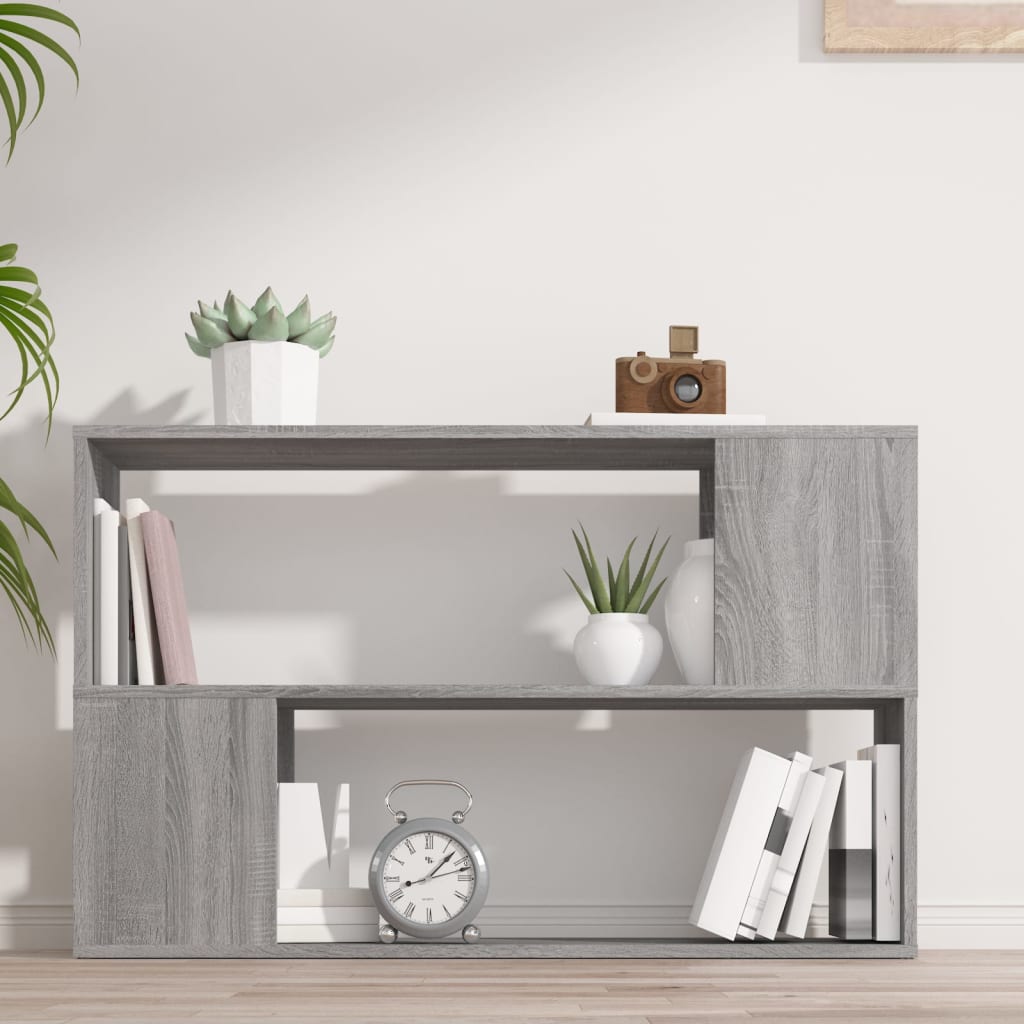 vidaXL Βιβλιοθήκη Γκρι Sonoma 100 x 24 x 63 εκ. από Επεξεργασμένο Ξύλο