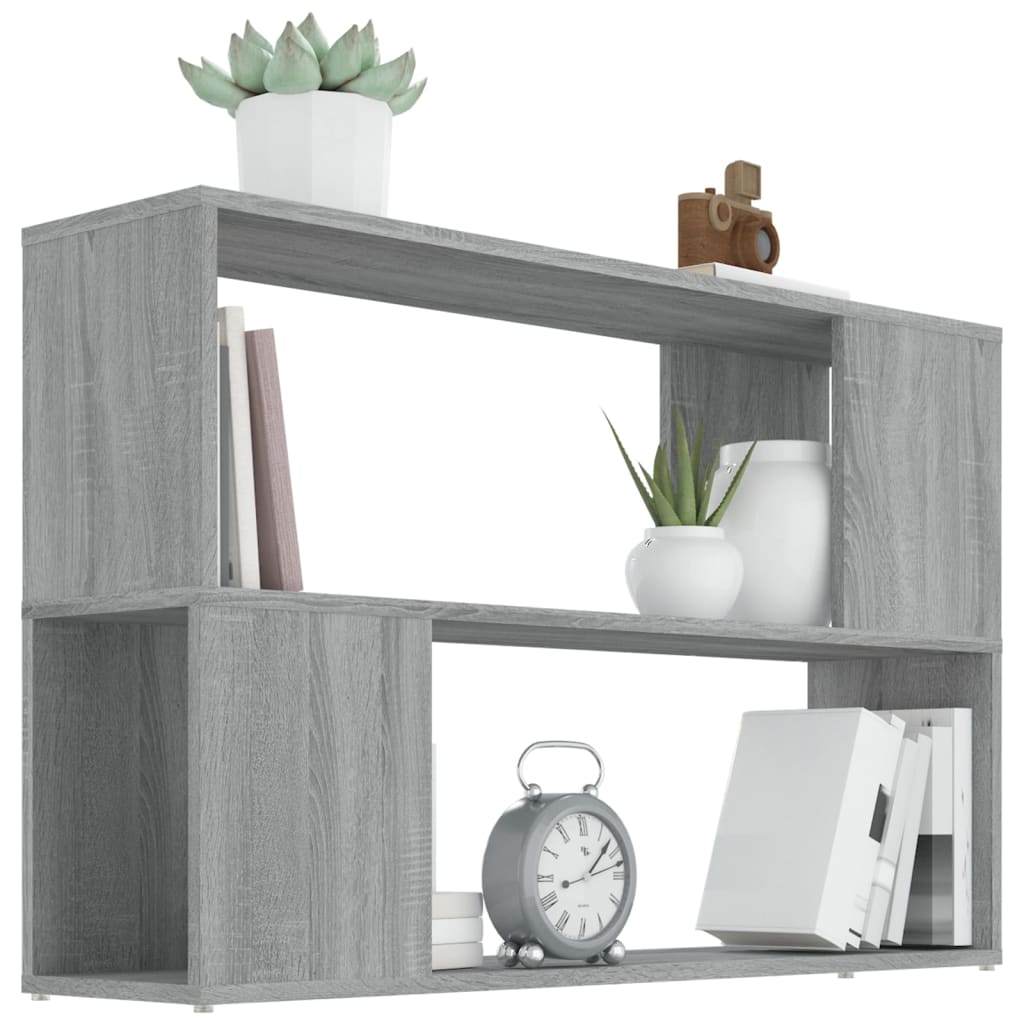 vidaXL Βιβλιοθήκη Γκρι Sonoma 100 x 24 x 63 εκ. από Επεξεργασμένο Ξύλο