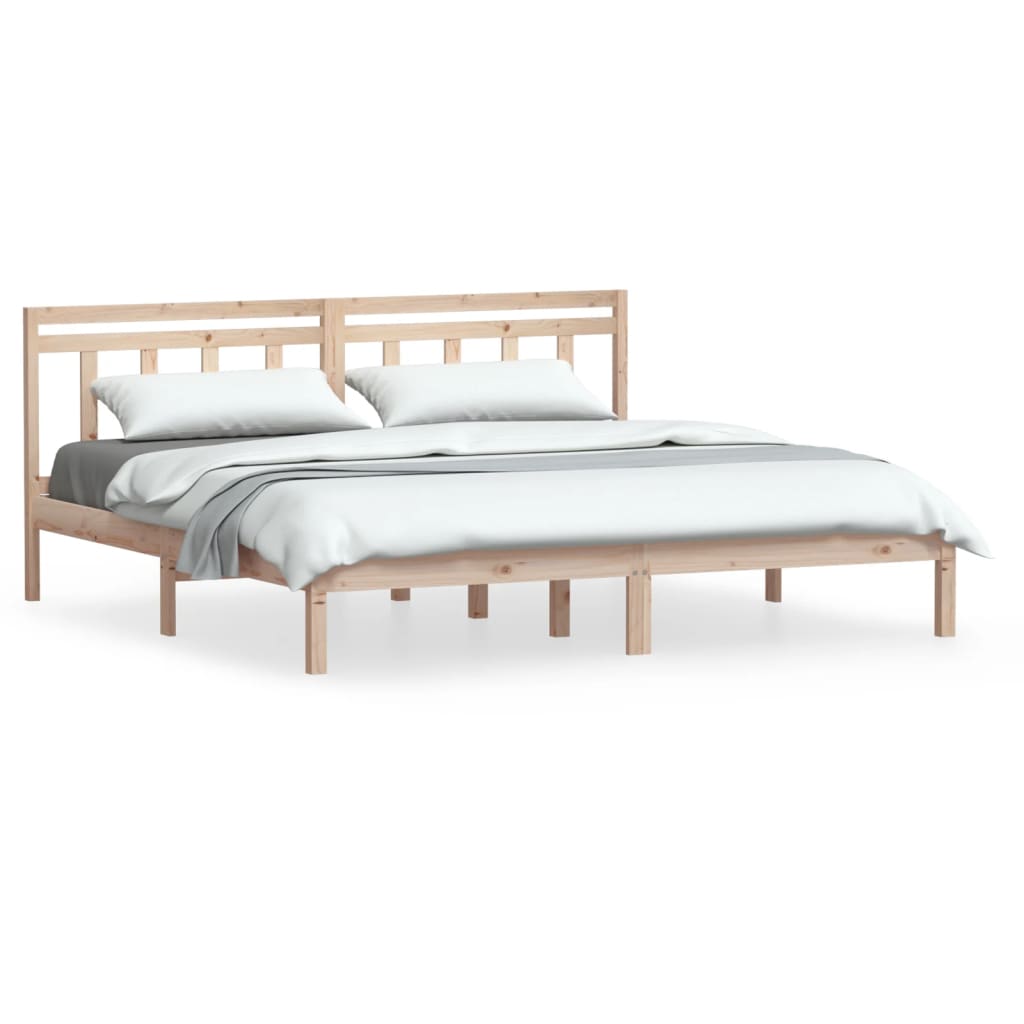 vidaXL Πλαίσιο Κρεβατιού 180 x 200 εκ. Μασίφ Ξύλο Super King Size