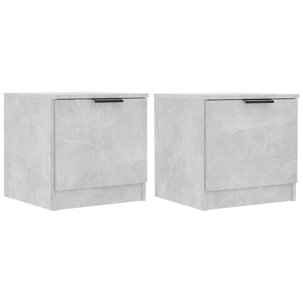 vidaXL Κομοδίνα 2 τεμ. Γκρι Σκυροδέματος 40 x 39 x 40 εκ.