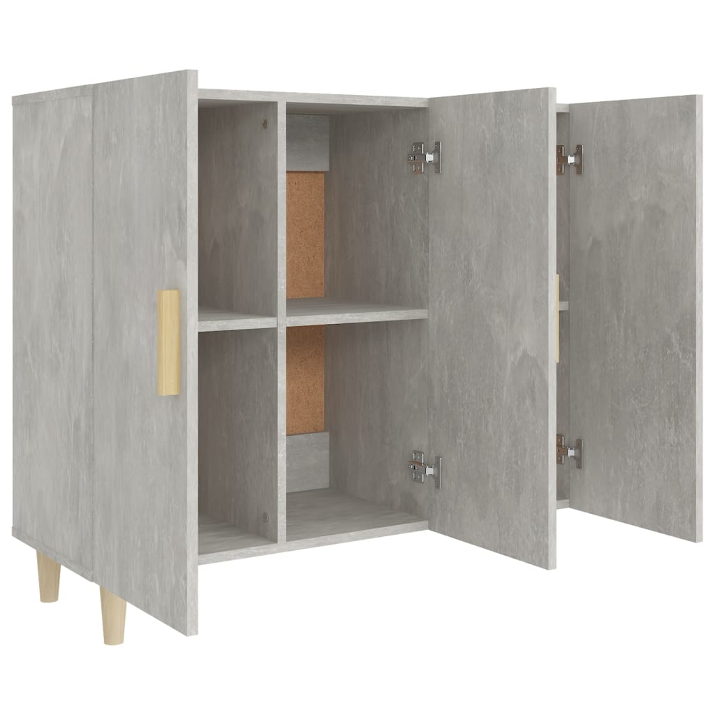 vidaXL Ντουλάπι Γκρι Σκυροδέματος 90x34x80 εκ. Επεξεργασμένο Ξύλο