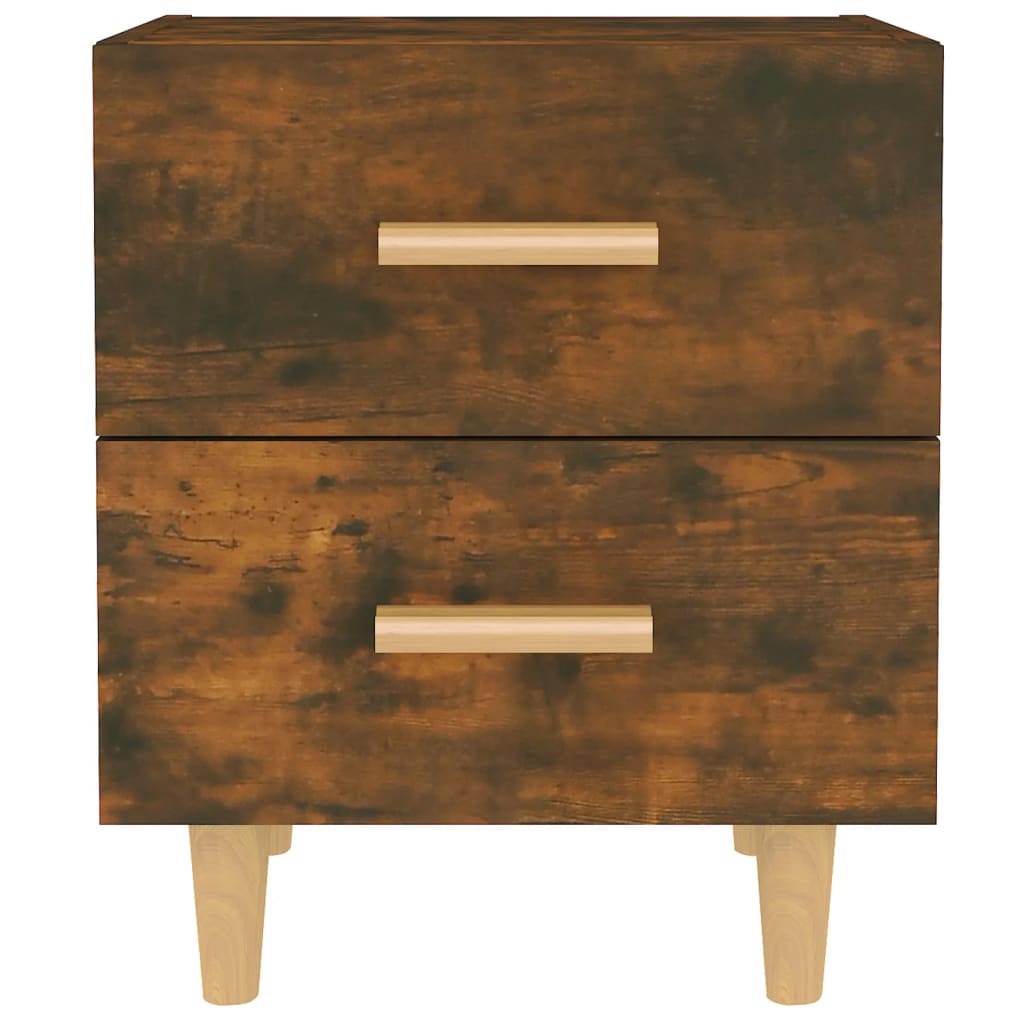 vidaXL Κομοδίνα 2 τεμ. Καπνιστή Δρυς 40 x 35 x 47,5 εκ.
