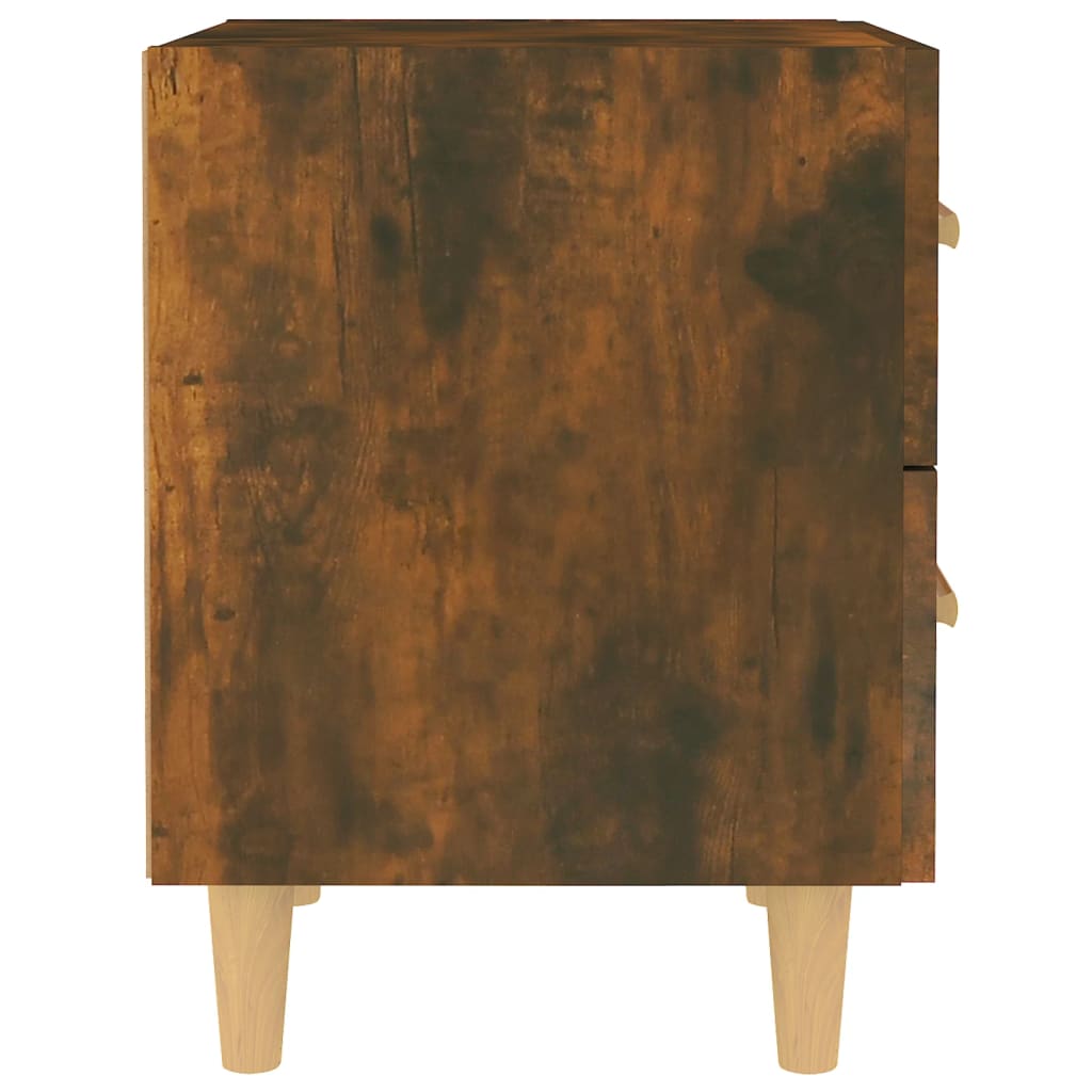 vidaXL Κομοδίνα 2 τεμ. Καπνιστή Δρυς 40 x 35 x 47,5 εκ.