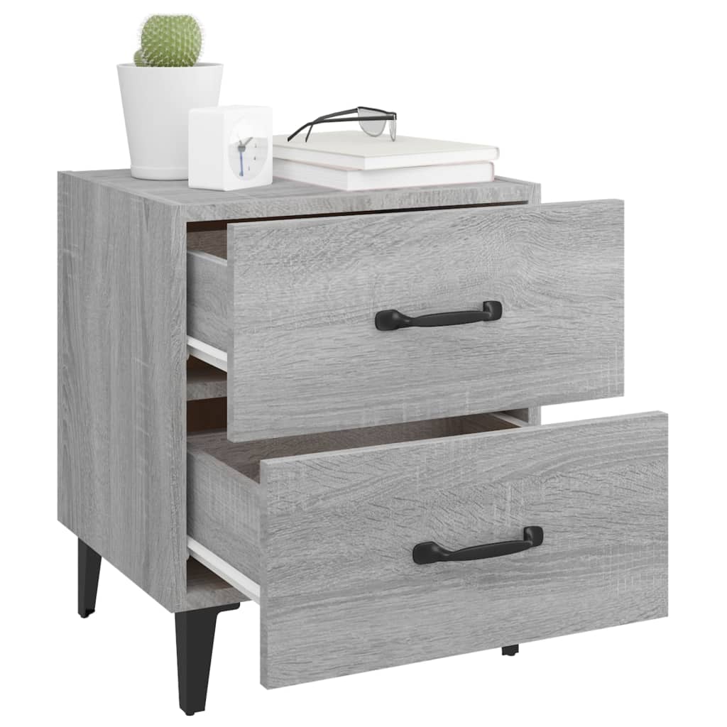 vidaXL Κομοδίνο Γκρι Sonoma 40 x 35 x 47,5 εκ.