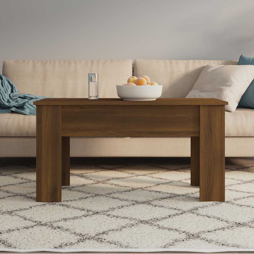 vidaXL Τραπεζάκι Σαλονιού Καφέ Δρυς 101x49x52 εκ. Επεξεργασμένο Ξύλο