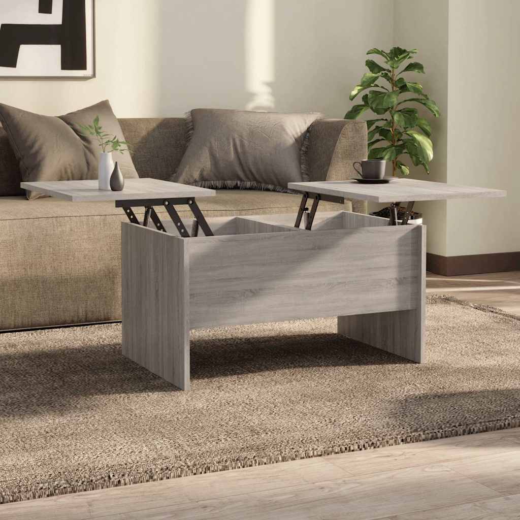 vidaXL Τραπεζάκι Σαλονιού Γκρι Sonoma80x50x42,5 εκ.Επεξεργασμένο Ξύλο