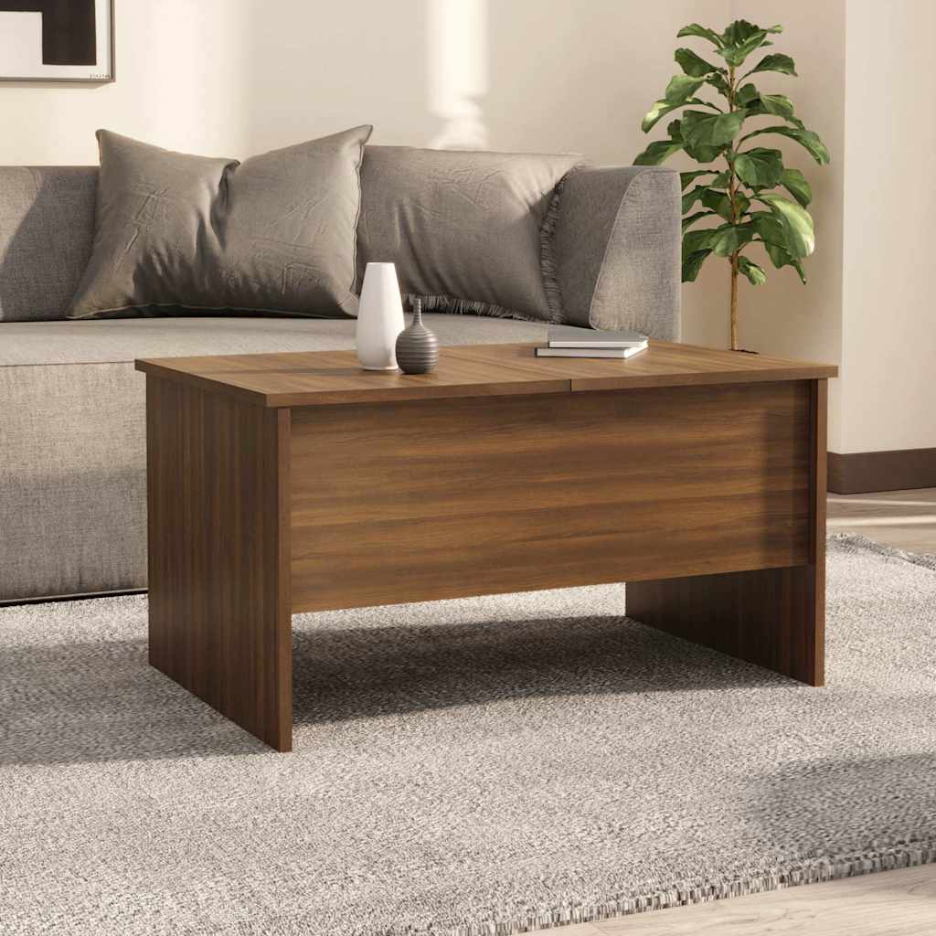 vidaXL Τραπεζάκι Σαλονιού Καφέ Δρυς 80x50x42,5εκ. Επεξεργασμένο Ξύλο
